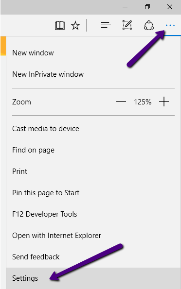 Edge Browser Settings